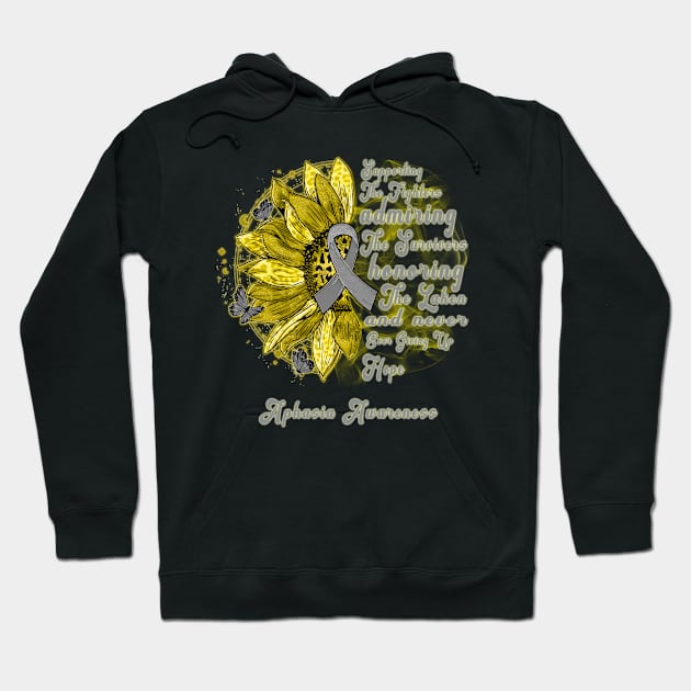 APHASIA AWARENESS Sunflower Supporting the fighter Hoodie by MichaelStores